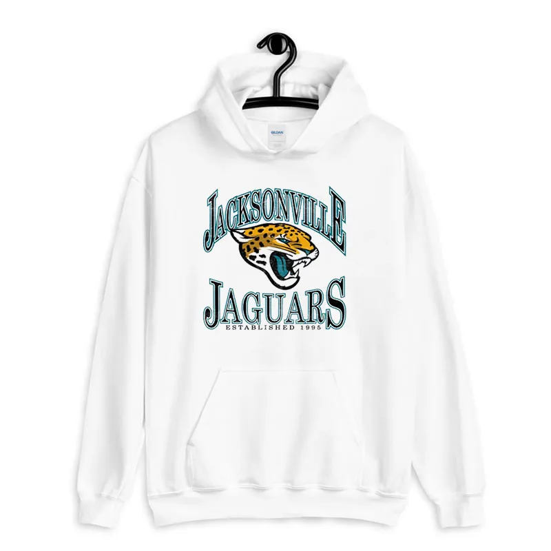 White Hoodie Vintage Jacksonville Jaguars Established Shirt