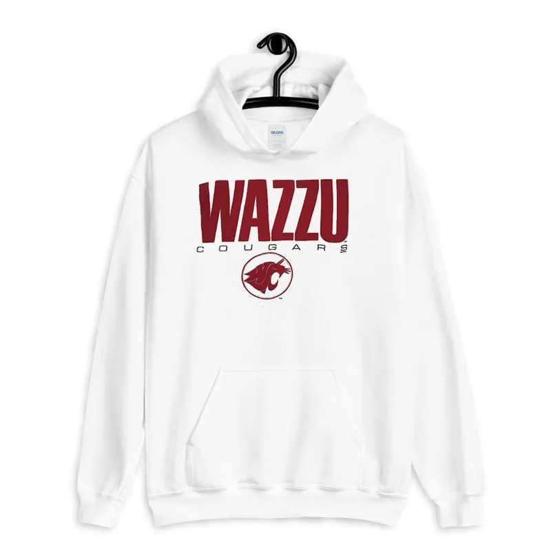 White Hoodie Vintage Washington State Cougars Wazzu Sweatshirt