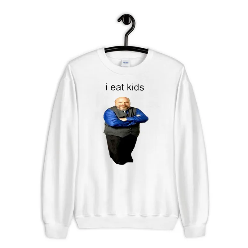 White Sweatshirt Bertram Winkle I Eat Kids Meme Shirt