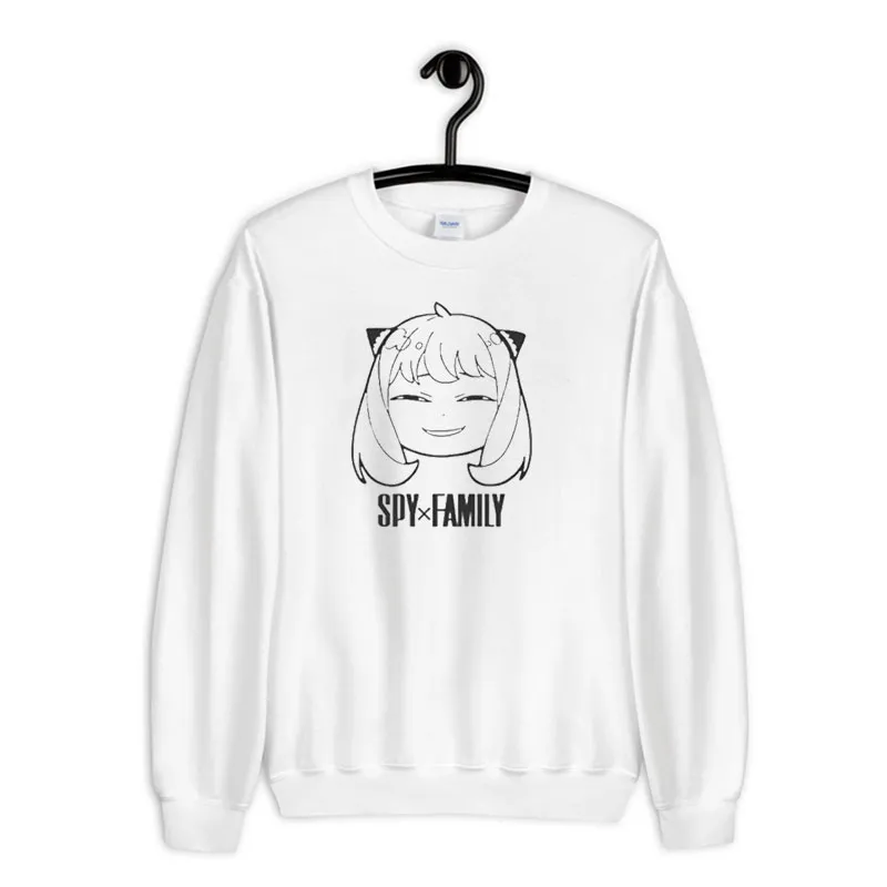 White Sweatshirt Japanese Anime Anya Face Spy X Family Shirt