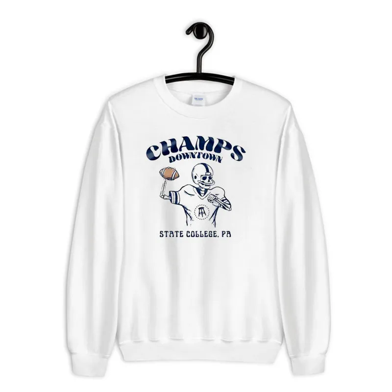 White Sweatshirt Vintage Champs Downtown State College Shirt