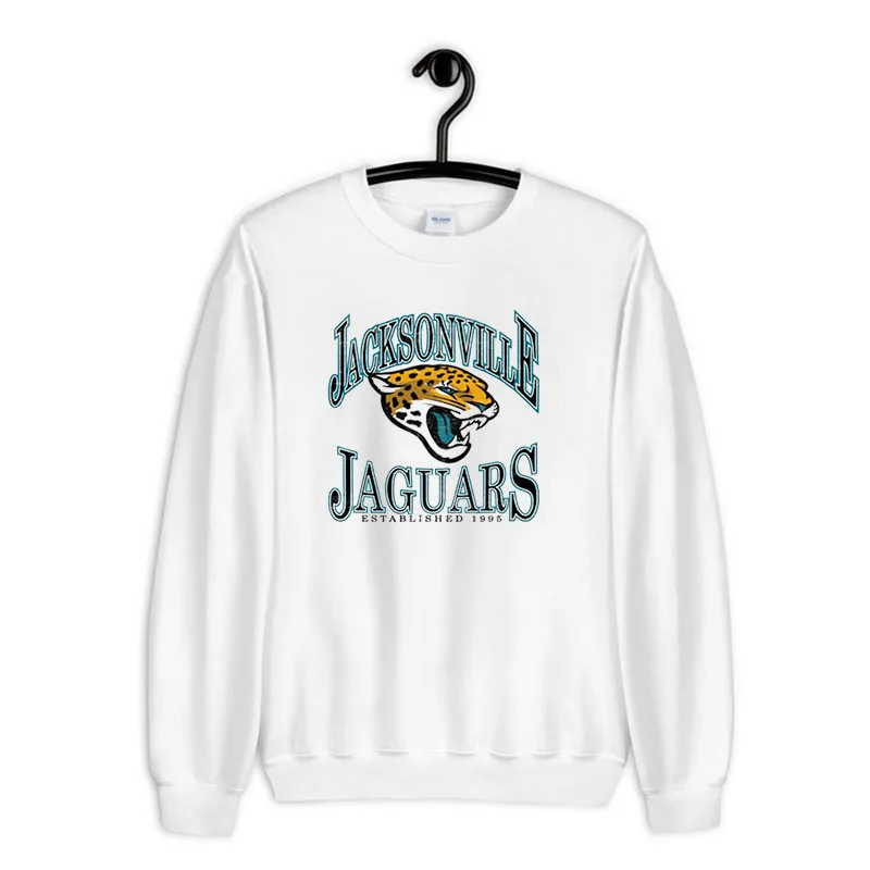 White Sweatshirt Vintage Jacksonville Jaguars Established Shirt