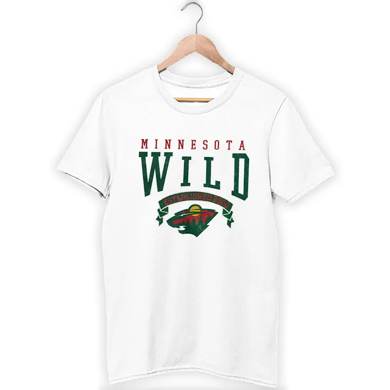 White T Shirt Minnesota Hockey Mn Wild Sweatshirt