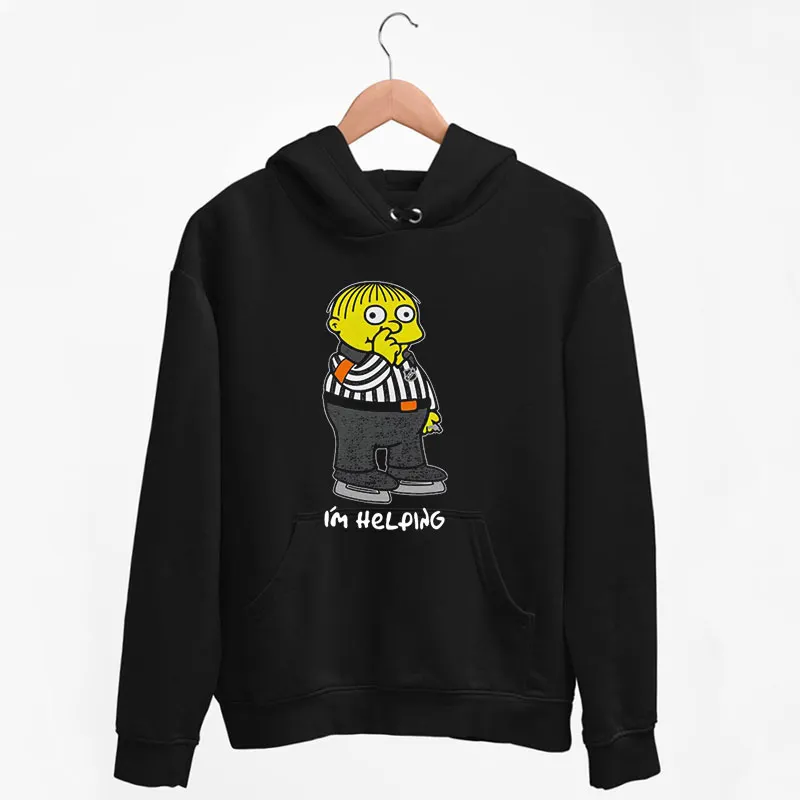 Black Hoodie Im Helping Wiggum Simpsons Shirt