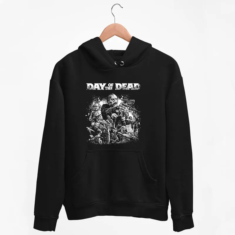 Black Hoodie Vintage Inspired Day Of The Dead Shirt