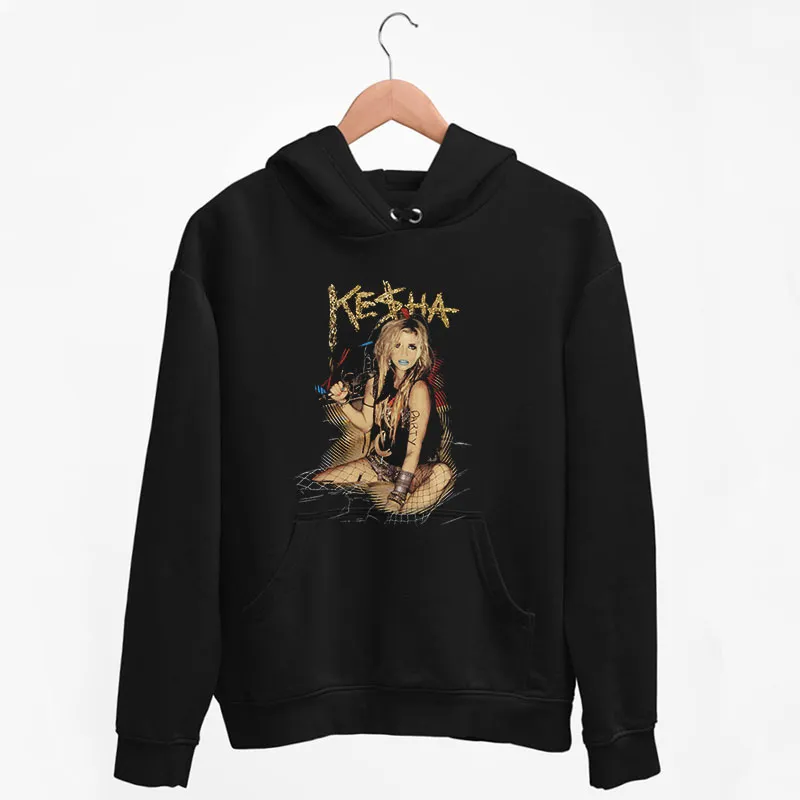 Black Hoodie Vintage Retro Hip Hop Kesha Shirt