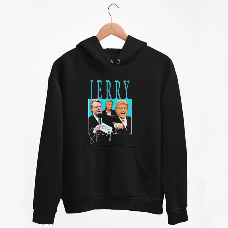 Black Hoodie Vintage Talk Show Host Jerry Springer Merch Shirt