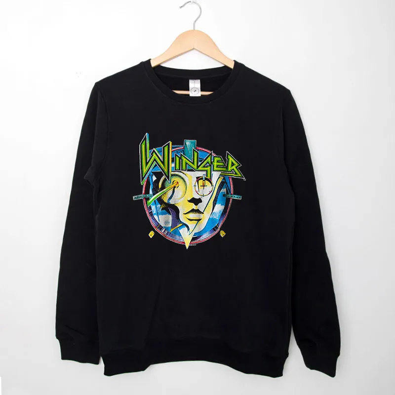 Black Sweatshirt 1989 Vintage Too Tuff To Tame Tour Winger T Shirt