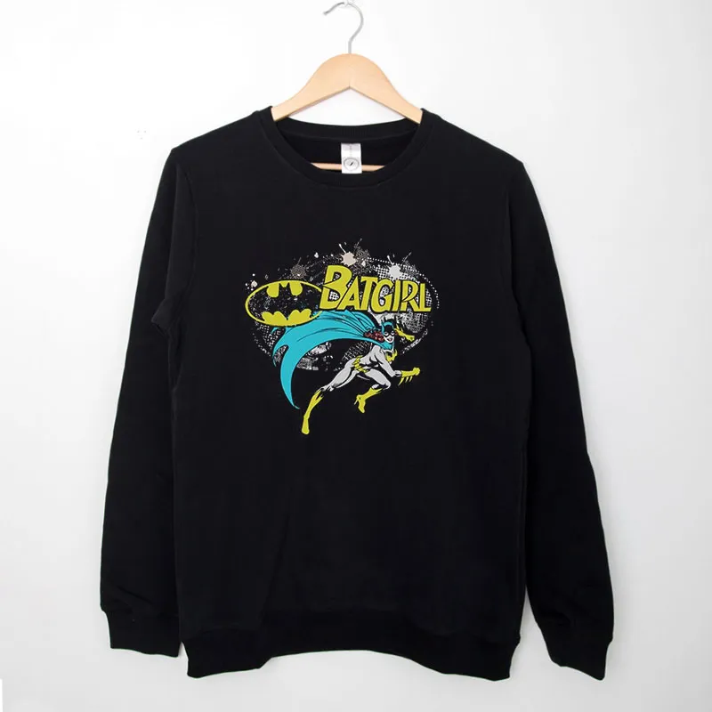 Black Sweatshirt Funny Batman Batgirl Boobs Shirt
