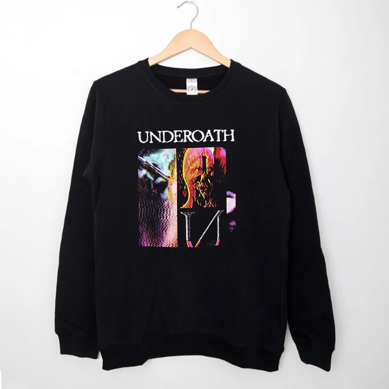 Black Sweatshirt Vintage Band Face Melting Underoath T Shirt