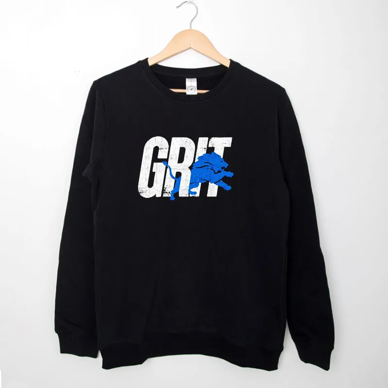 Black Sweatshirt Vintage Inspired Detroit Lions Grit Gear Shirt