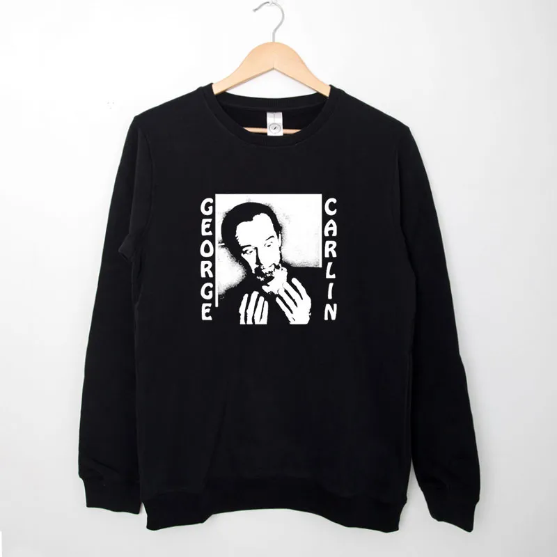 Black Sweatshirt Vintage Inspired George Carlin Shirt