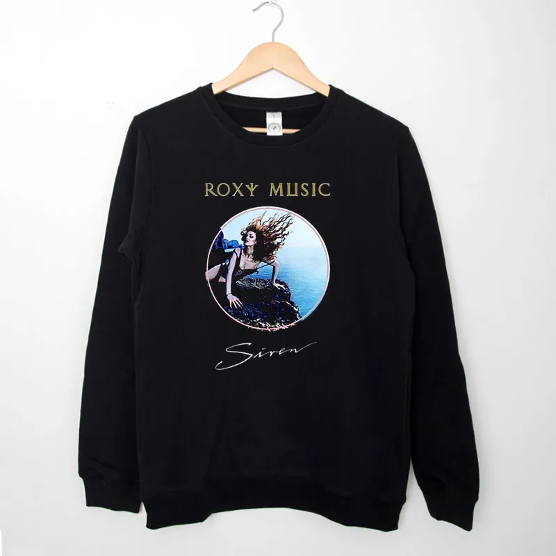 Black Sweatshirt Vintage Inspired Siren Roxy Music T Shirt