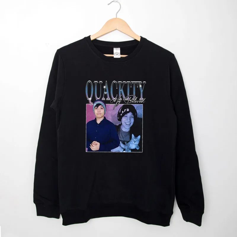 Black Sweatshirt Vintage Retro Quackity My Beloved Shirt