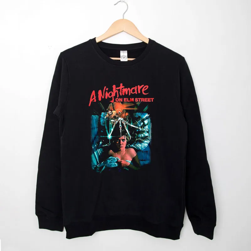 Black Sweatshirt Vintage Retro A Nightmare On Elm Street Shirt