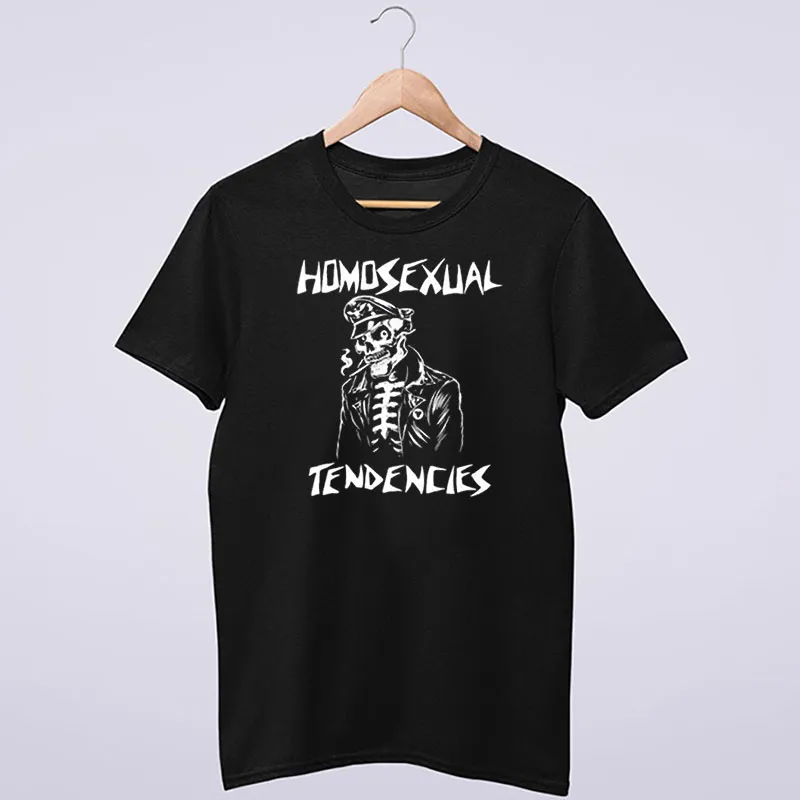Funny Smoking Skeleton Homosexual Tendencies Shirt
