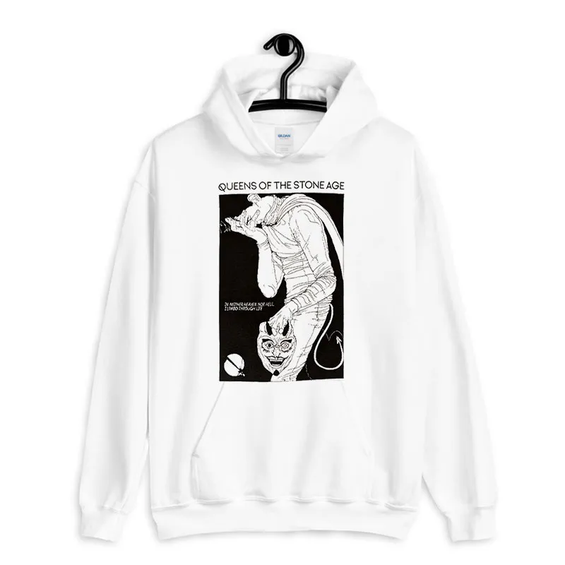 White Hoodie Queens Of The Stone Age Limbo T Shirt