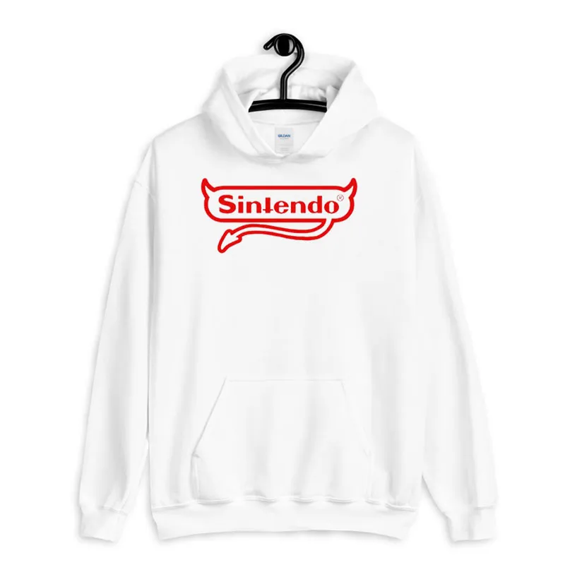 White Hoodie Vintage Inspired Nintendo Sintendo Shirt