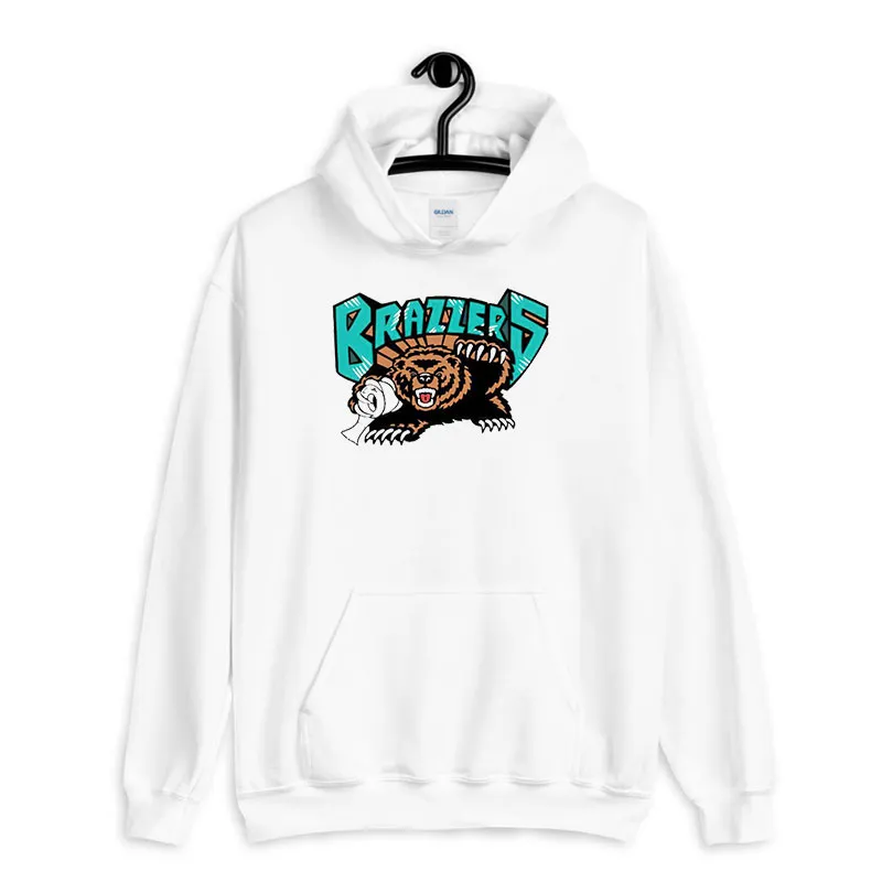 White Hoodie Vintage Inspired Vancouver Grizzlies Brazzers Shirt