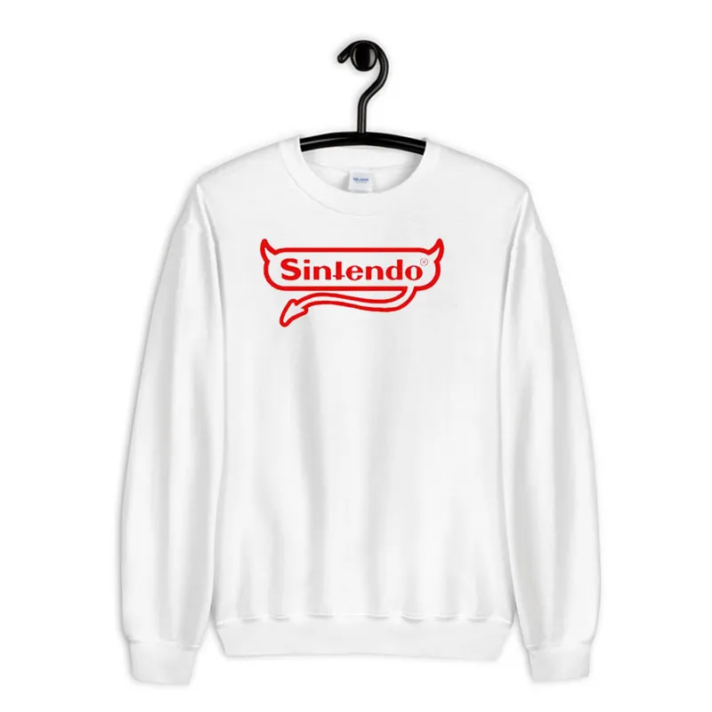 White Sweatshirt Vintage Inspired Nintendo Sintendo Shirt