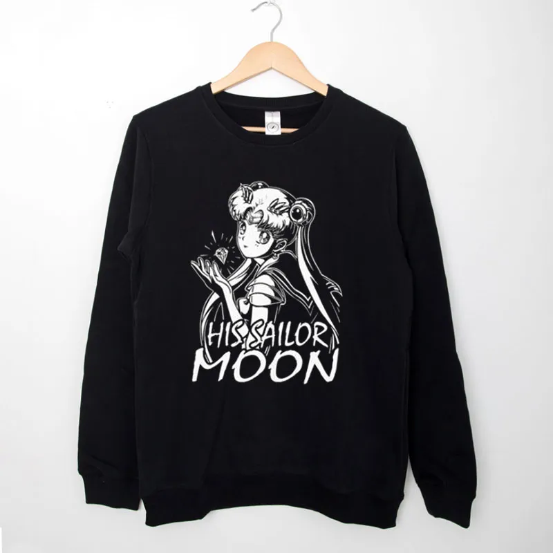 Black Sweatshirt 90s Vintage His Sailor Moon Hoodie