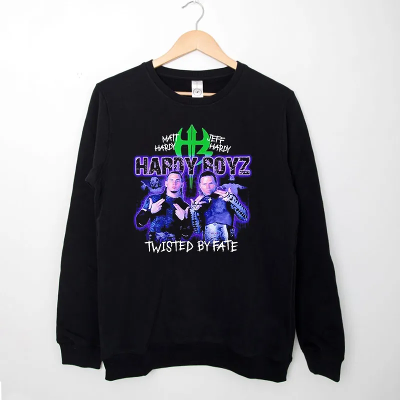 Black Sweatshirt Vintage Aew Dynamite Pro Wrestling Hardy Boyz Hoodie