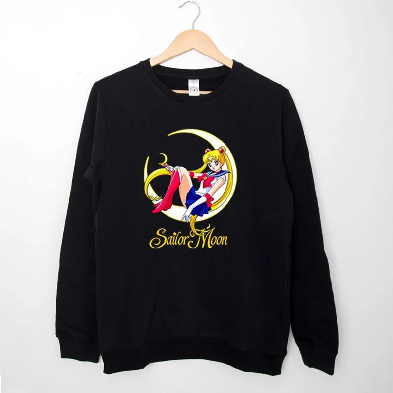 Black Sweatshirt Vintage Inspired Luna Sailor Moon Hoodie
