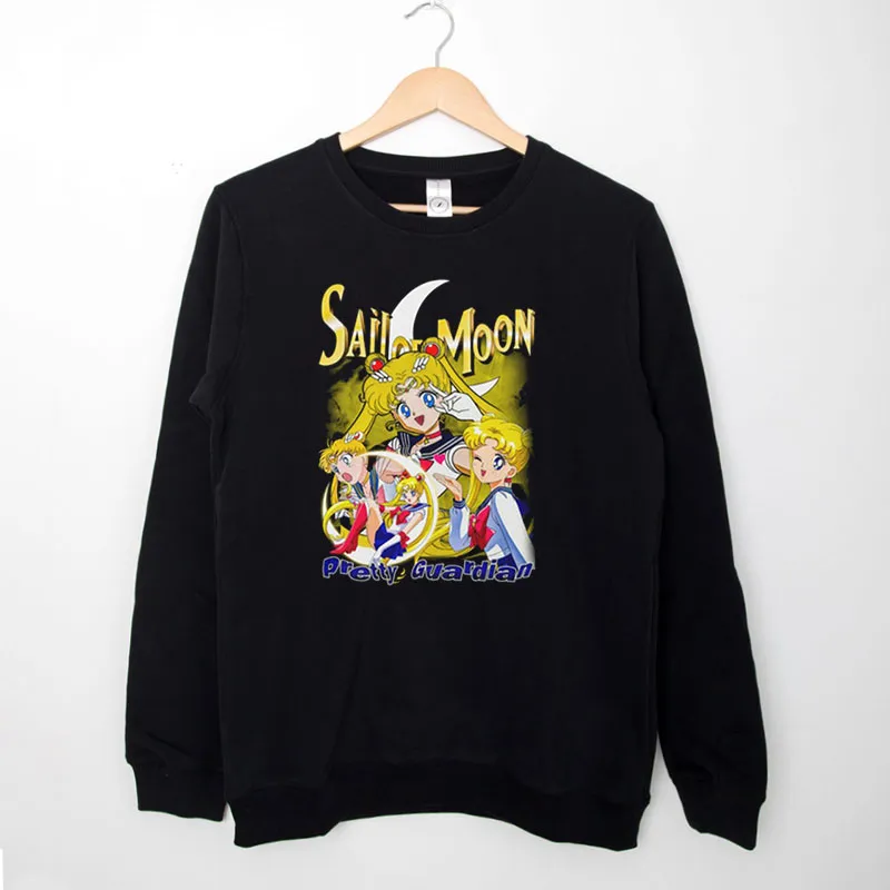 Black Sweatshirt Vintage Usagi Tsukino Sailor Moon Hoodie
