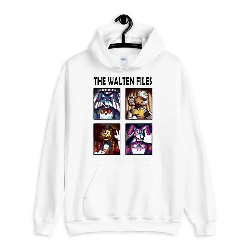 White Hoodie Characters The Walten Files Merch