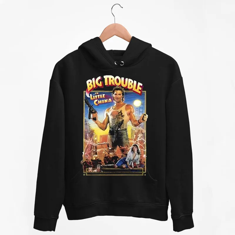 Black Hoodie 80s Retro Big Trouble In Little China Shirt