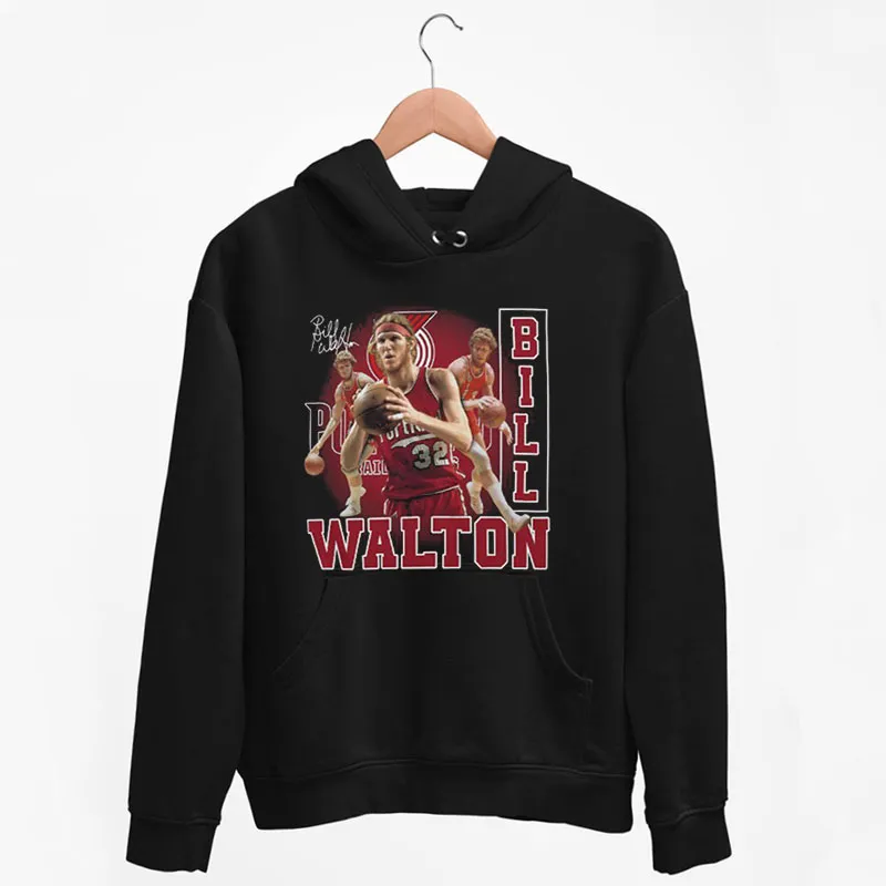 Black Hoodie 80s Vintage Basketball Legend Bill Walton T Shirt