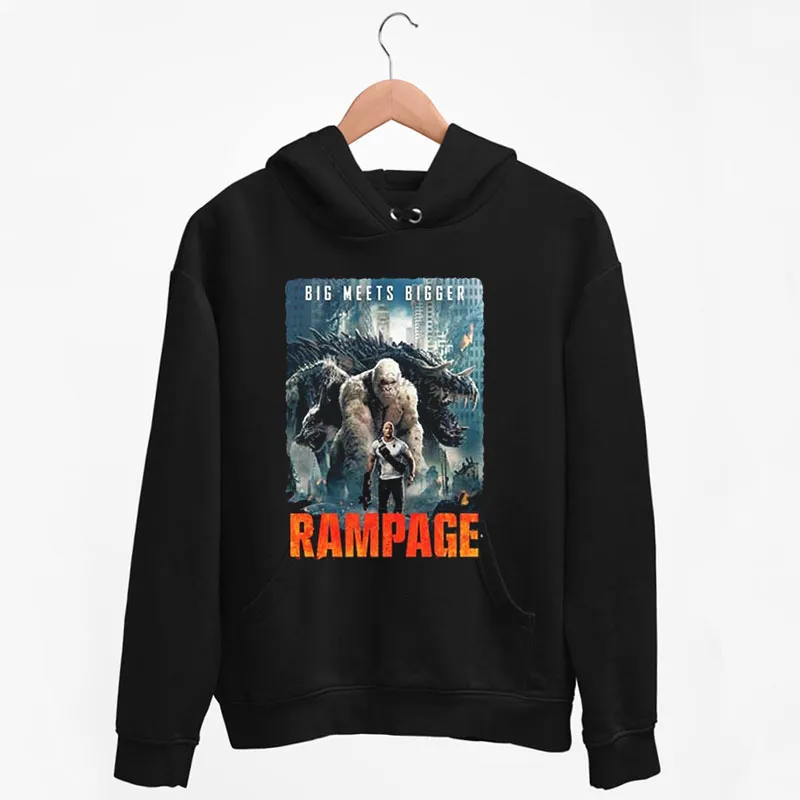 Black Hoodie Dwayne Johnson The Movie Rampage Shirt