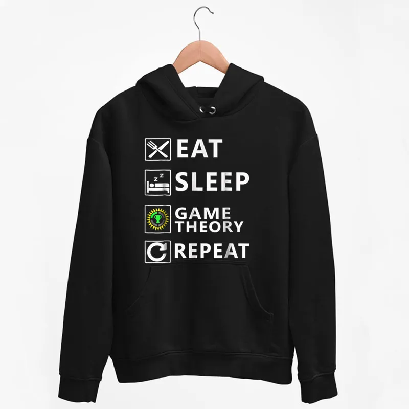 Black Hoodie Eat Sleep Game Theory Merch Shirt