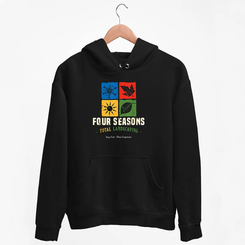 Black Hoodie Lawn Care Landscapers Four Seasons Total Landscaping Shirt