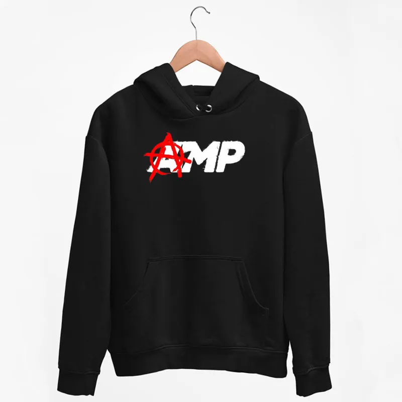 Black Hoodie Retro Anarchy Amp Merch Shirt