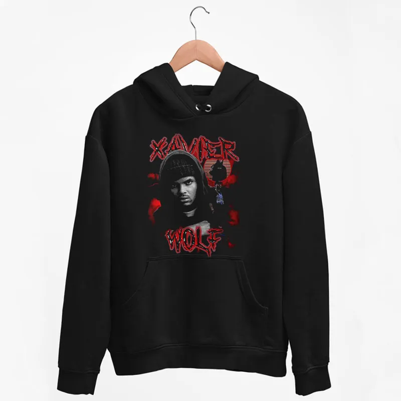 Black Hoodie Retro Vintage Rapper Xavier Wulf Merch Shirt
