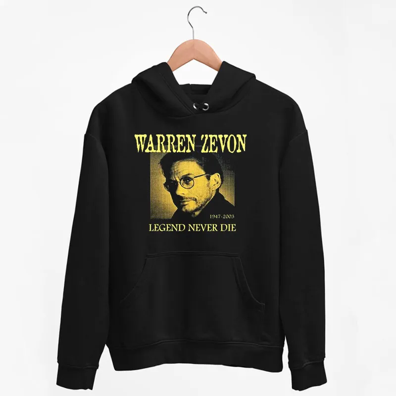 Black Hoodie Vintage Inspired Warren Zevon T Shirts