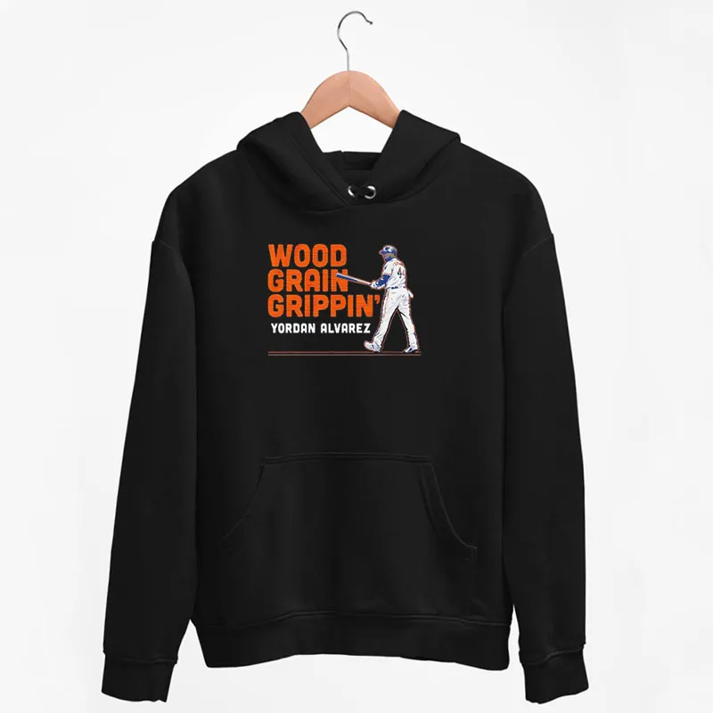 Black Hoodie Yordan Alvarez Wood Grain Grippin Shirt