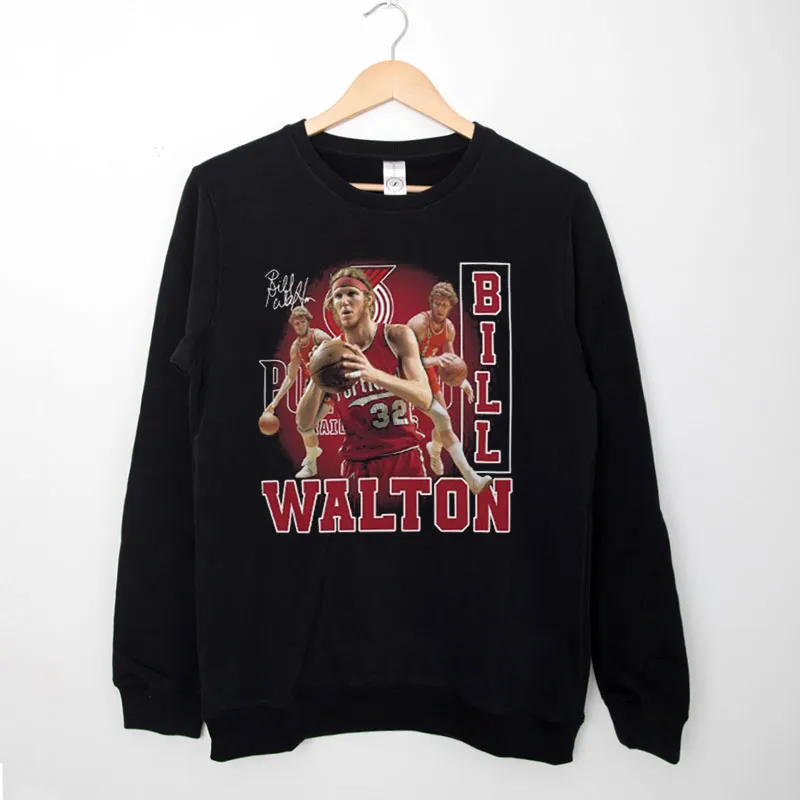 Black Sweatshirt 80s Vintage Basketball Legend Bill Walton T Shirt