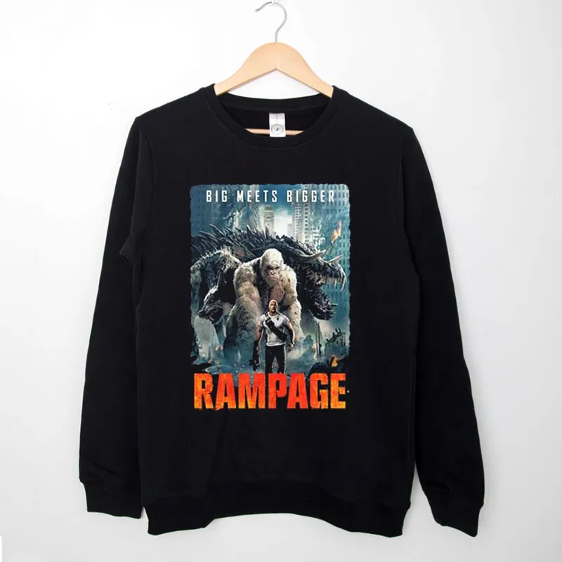 Black Sweatshirt Dwayne Johnson The Movie Rampage Shirt