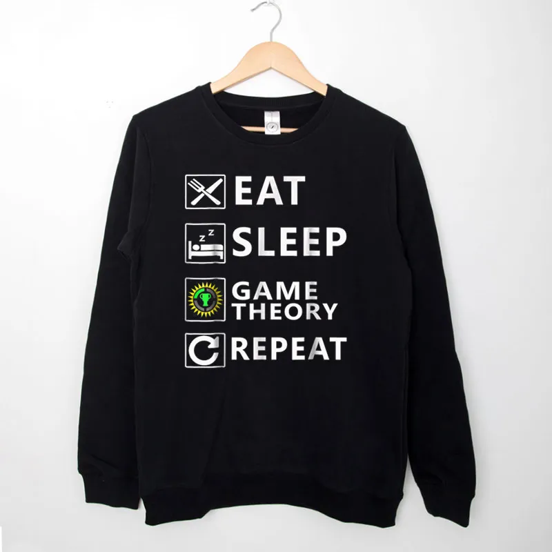 Black Sweatshirt Eat Sleep Game Theory Merch Shirt