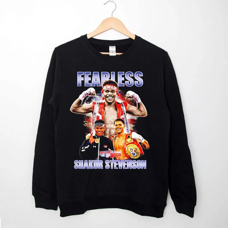 Black Sweatshirt Fearless Wbc World Champions Shakur Stevenson T Shirt