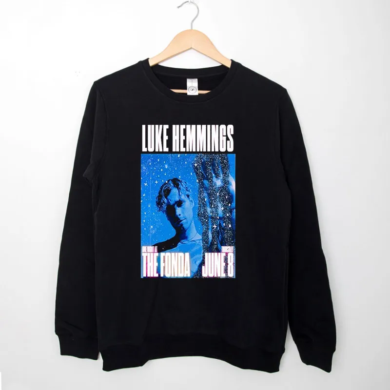 Black Sweatshirt Fonda Theatre Los Angeles Ca Luke Hemmings Merch Shirt