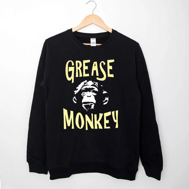 Black Sweatshirt Funny Mechanic Dad Grease Monkey Tshirt