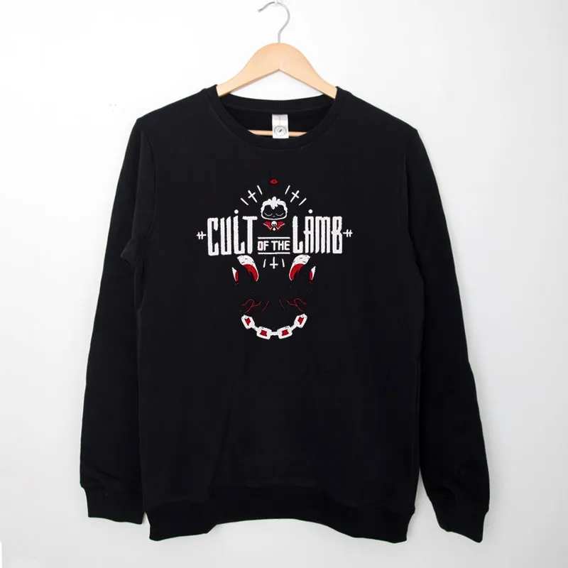Black Sweatshirt Retro Cult Of The Lamb Merch Shirt