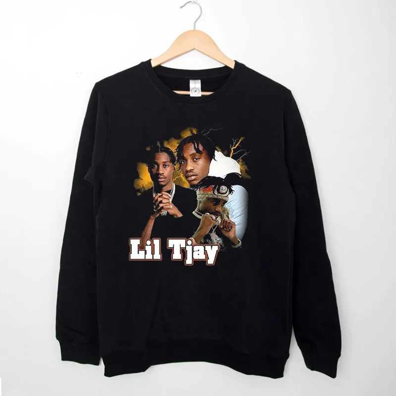 Black Sweatshirt Retro Rapper Music Lil Tjay Merch Shirt