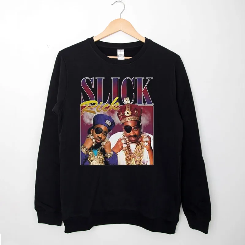 Black Sweatshirt Retro Rapper Slick Rick T Shirt