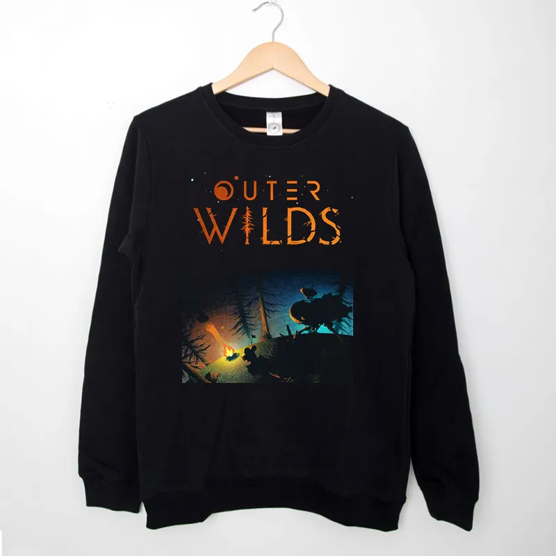 Black Sweatshirt Retro Space Outer Wilds Shirt