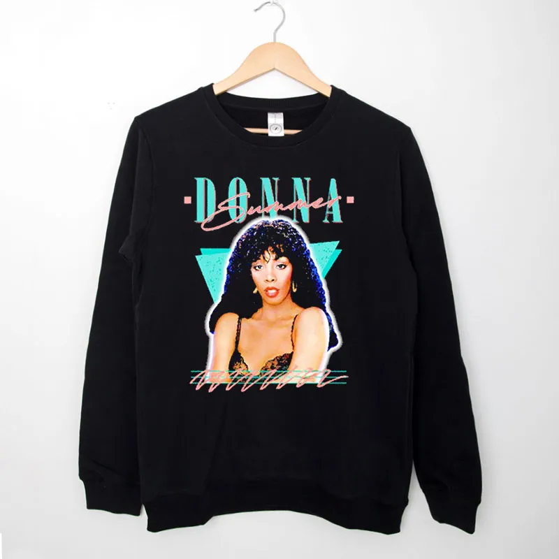 Black Sweatshirt Retro Vintage Donna Summer T Shirt