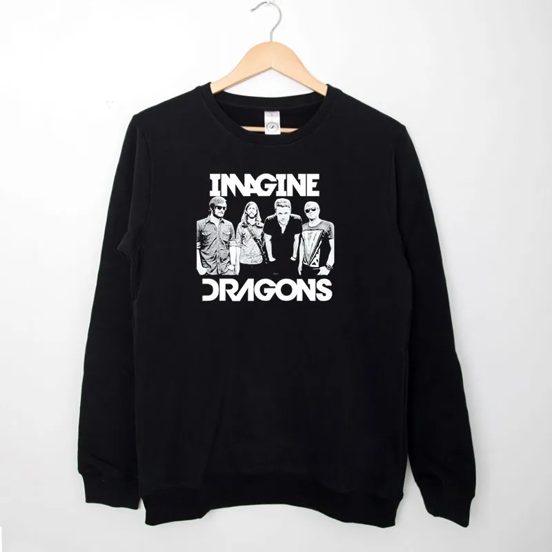 Black Sweatshirt Retro Vintage Imagine Dragons Merch Shirt